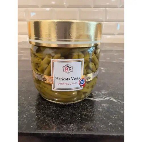 Petit bocal de haricots verts extra-fins coupés