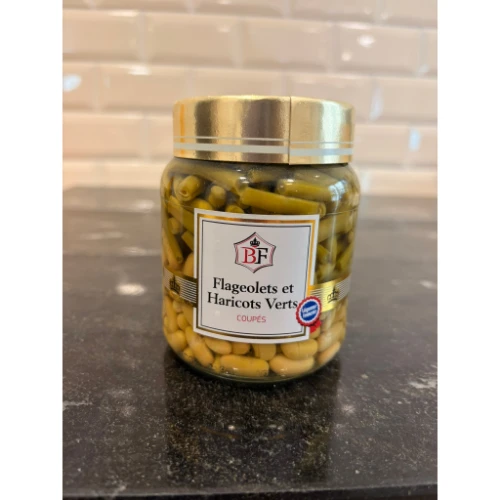 Petit bocal de flageolets et haricots verts