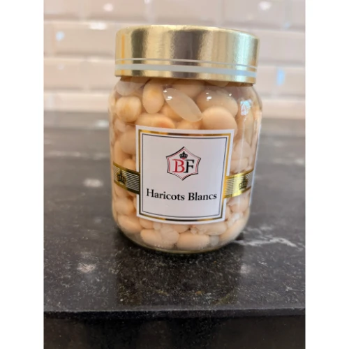 Petit bocal de haricots blancs